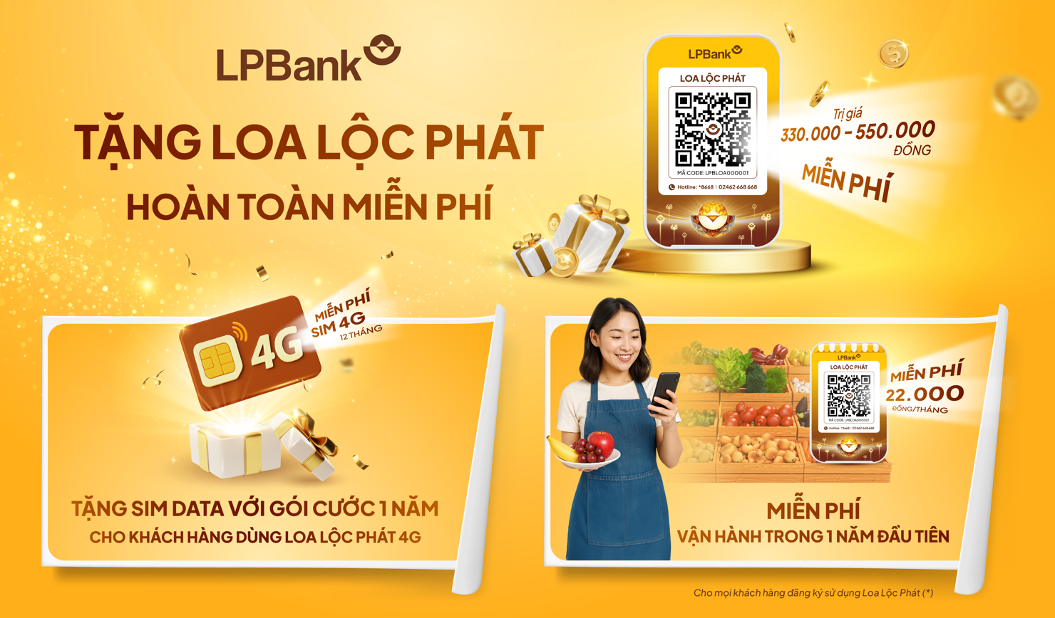 Khách hàng được tặng loa Lộc Phát miễn phí cùng nhiều ưu đãi hấp dẫn khi đăng ký sử dụng từ nay đến hết ngày 31/12/2025.