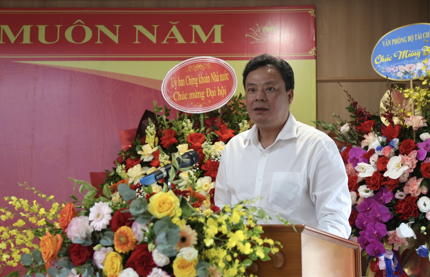 Đồng chí Đỗ Văn Trường – Phó Bí thư chuyên trách Đảng ủy Bộ Tài chính tin tưởng Đảng bộ Cục KHTC sẽ hoàn thành xuất sắc các nhiệm vụ đề ra.