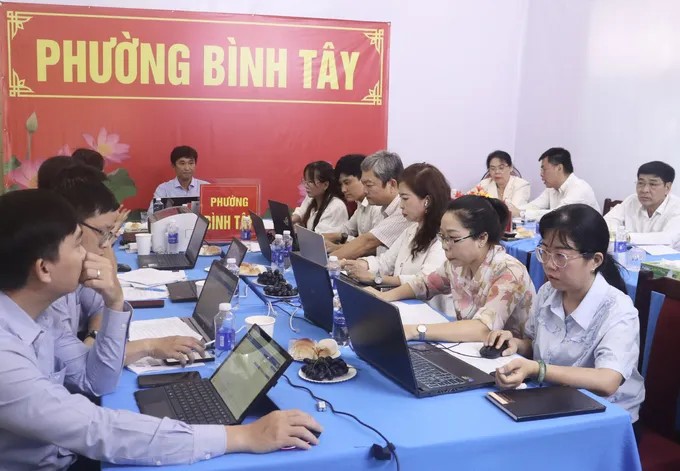 Triển khai vận hành thử nghiệm tại phường Bình Tây, quận 6. Ảnh: TL