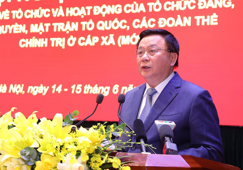 GS., TS. Nguyễn Xuân Thắng - Giám đốc Học viện Chính trị Quốc gia Hồ Chí Minh phát biểu khai mạc Hội nghị.