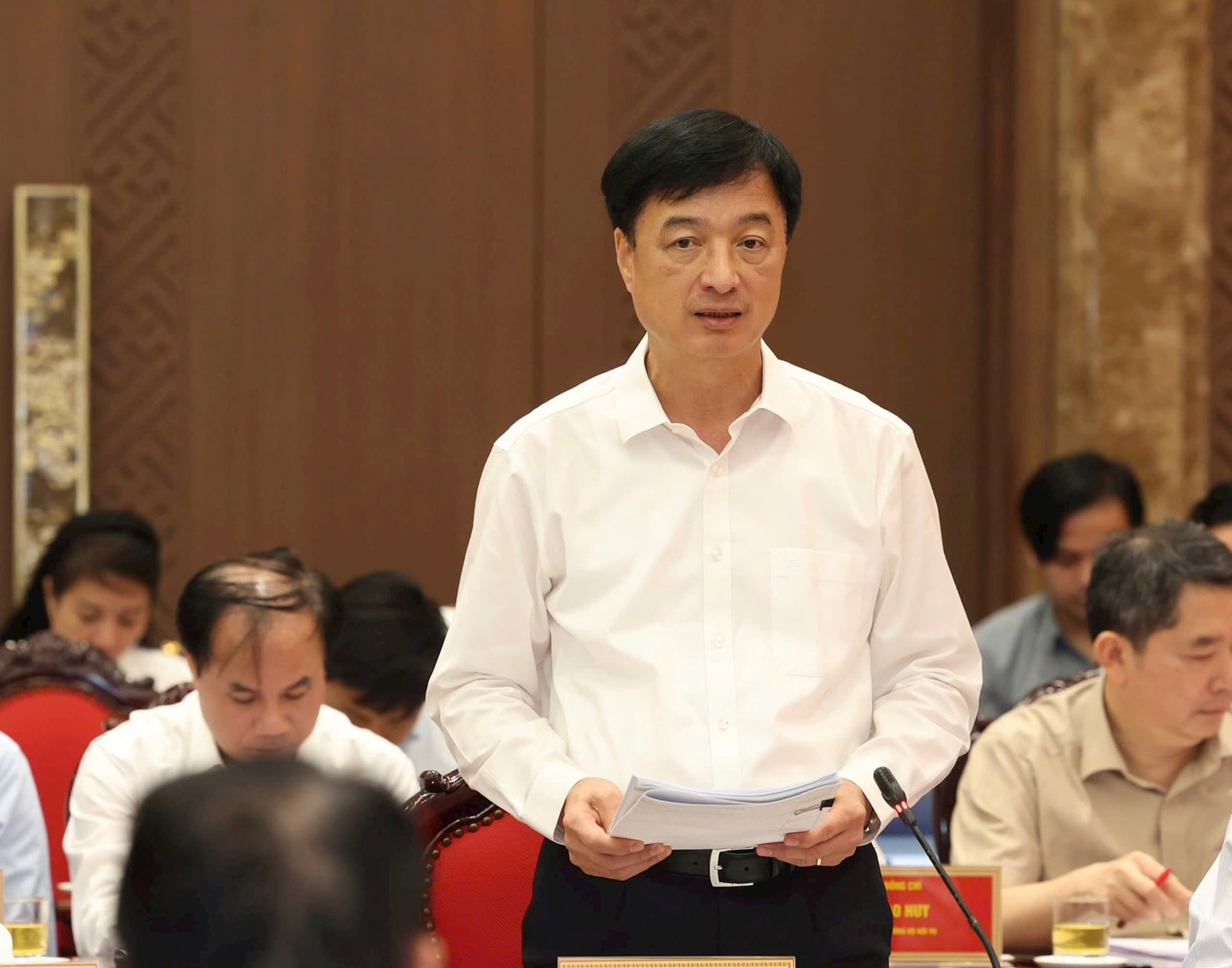 Chủ nhiệm Ủy ban Kiểm tra Trung ương Nguyễn Duy Ngọc phát biểu. Ảnh: Viết Thành. 