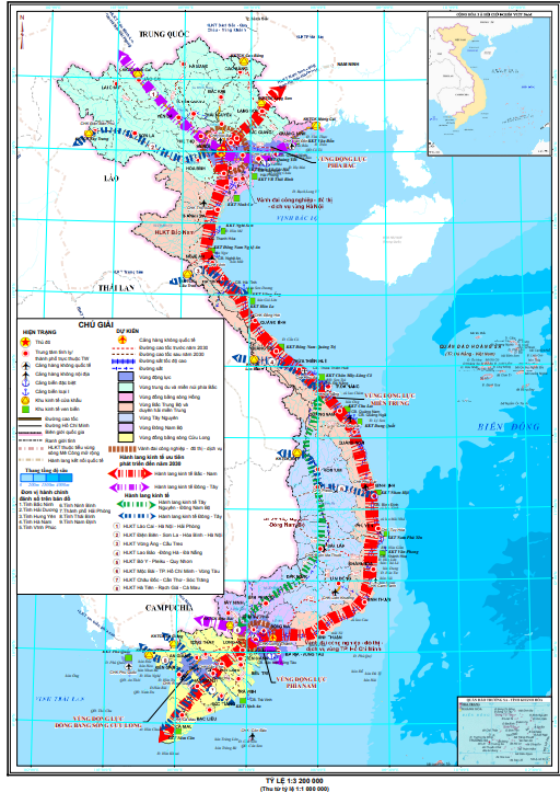 Sơ đồ định hướng ph&aacute;t triển kh&ocirc;ng gian quốc gia.