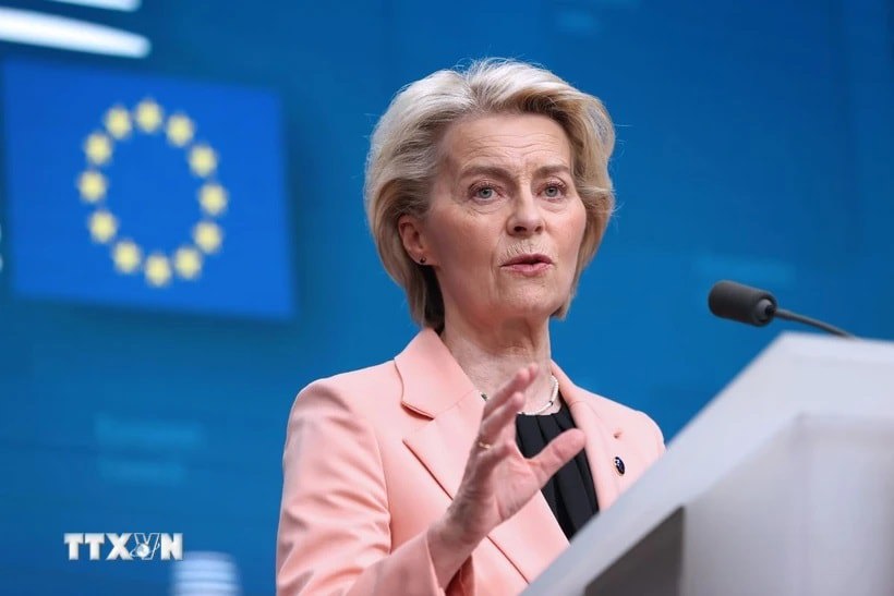 Chủ tịch Ủy ban châu Âu (EC) Ursula von der Leyen. (Ảnh: THX/TTXVN). 