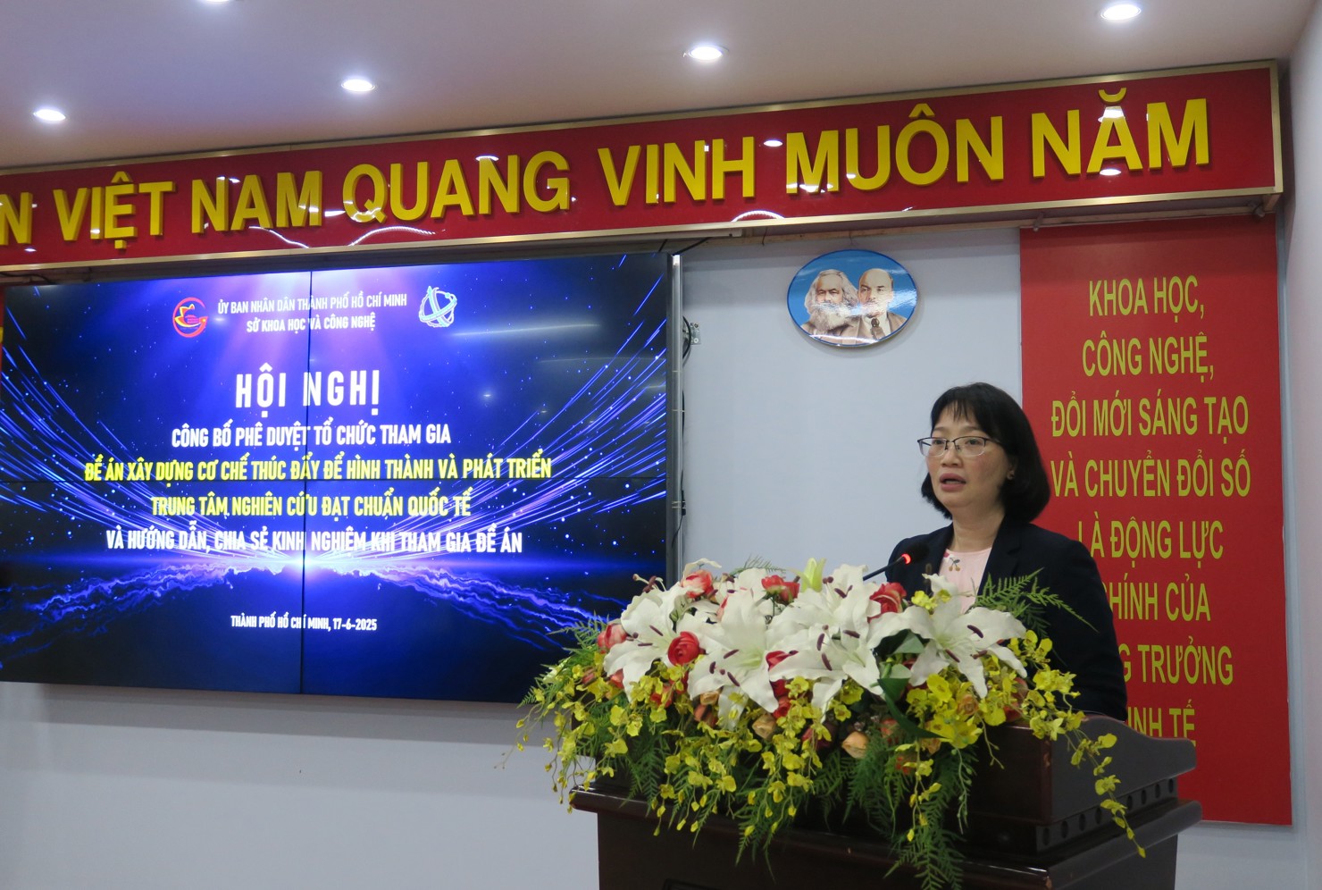 Ph&oacute; Chủ tịch UBND TP. Hồ Ch&iacute; Minh Trần Thị Diệu Th&uacute;y ph&aacute;t biểu tại sự kiện. Ảnh: Đức Mỹ