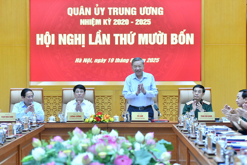 Tổng Bí thư Tô Lâm chủ trì Hội nghị Quân ủy Trung ương lần thứ 14. (Ảnh: ĐĂNG KHOA).