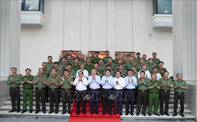 Các đại biểu dự Hội nghị Đảng ủy Công an Trung ương 6 tháng đầu năm 2025 - Ảnh: TTXVN. 