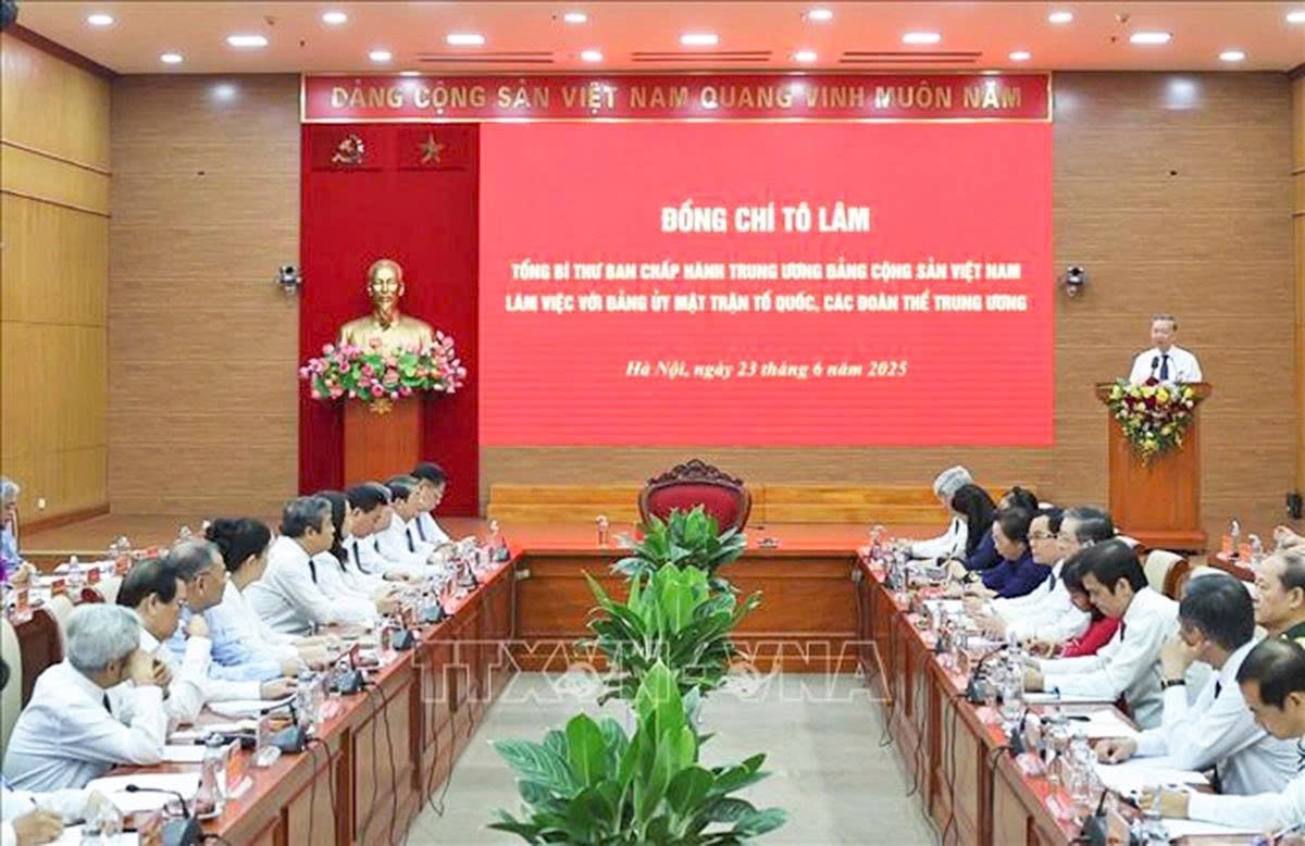 Toàn cảnh cuộc làm việc. Ảnh: TTXVN. 
