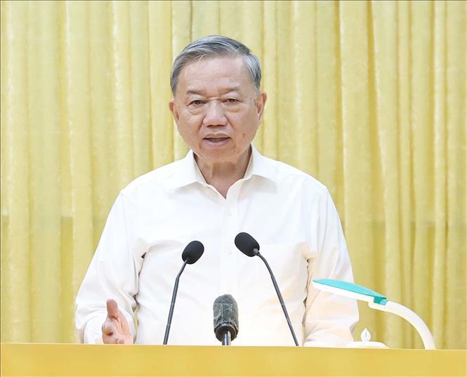 Tổng Bí thư Tô Lâm: Kiến tạo một không gian phát triển hiện đại và năng động với Ninh Bình giữ vai trò trung tâm. Ảnh: TTXVN. 