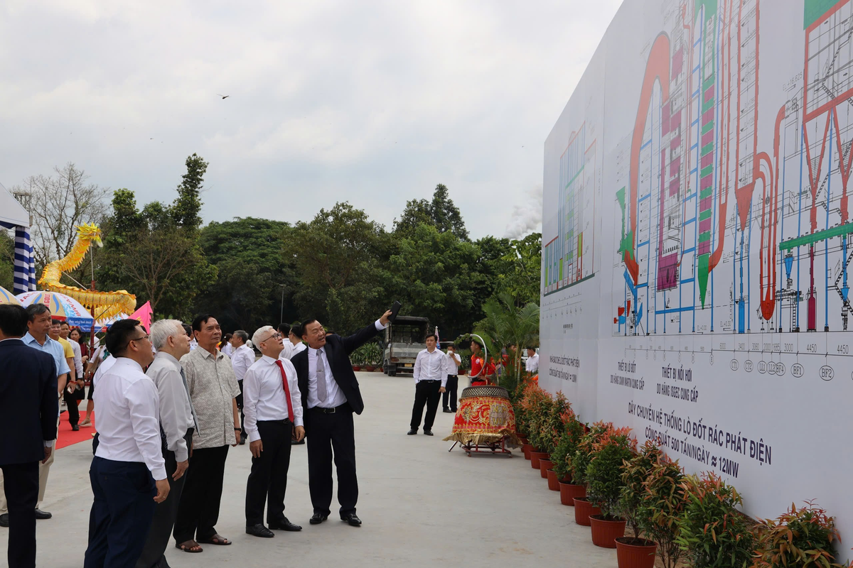 Mô hình nhà máy đốt rác phát điện công suất 500 tấn/ngày.