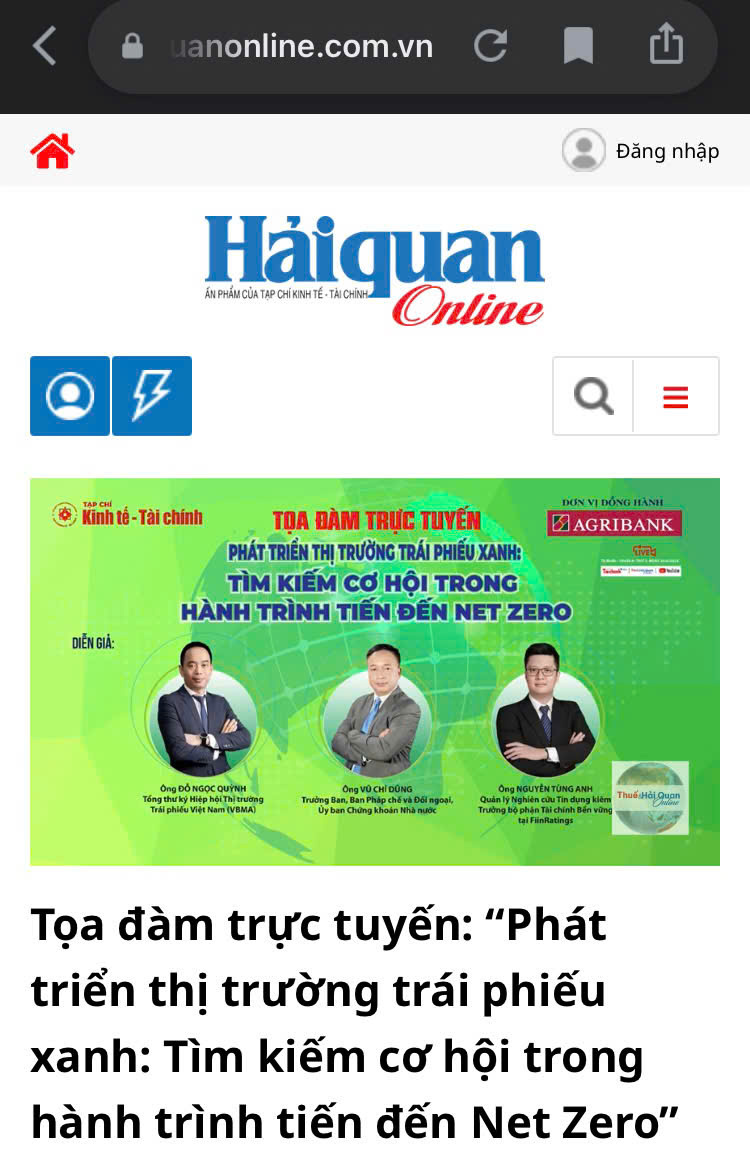 Tọa đàm cũng được phát trực tuyến trên Chuyên trang Thuế - Hải quan