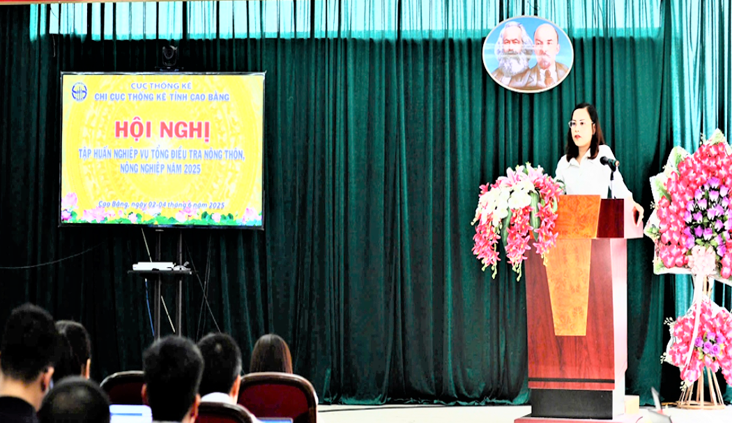 Ban chỉ đạo Tổng điều tra Nông thôn, nông nghiệp năm 2025 tỉnh Cao Bằng tổ chức Hội nghị tập huấn nghiệp vụ cho các thành viên Ban Chỉ đạo, Tổ thường trực giúp việc Ban Chỉ đạo cấp tỉnh, giám sát viên cấp tỉnh, cấp huyện