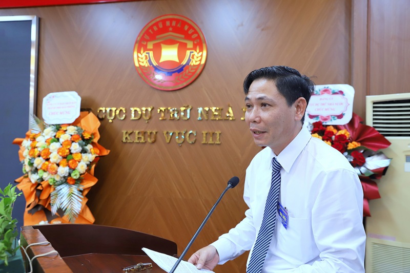 Đồng ch&iacute; Phạm Quang S&aacute;ng - Ph&oacute; B&iacute; thư Đảng bộ UBND TP. Hải Ph&ograve;ng ph&aacute;t biểu chỉ đạo Đại hội.