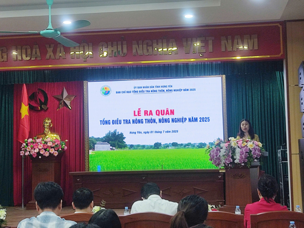 B&agrave; Đỗ Thị Ngọc - Ph&oacute; Cục trưởng Cục Thống k&ecirc; ph&aacute;t biểu tại buổi Lễ ra qu&acirc;n &nbsp;