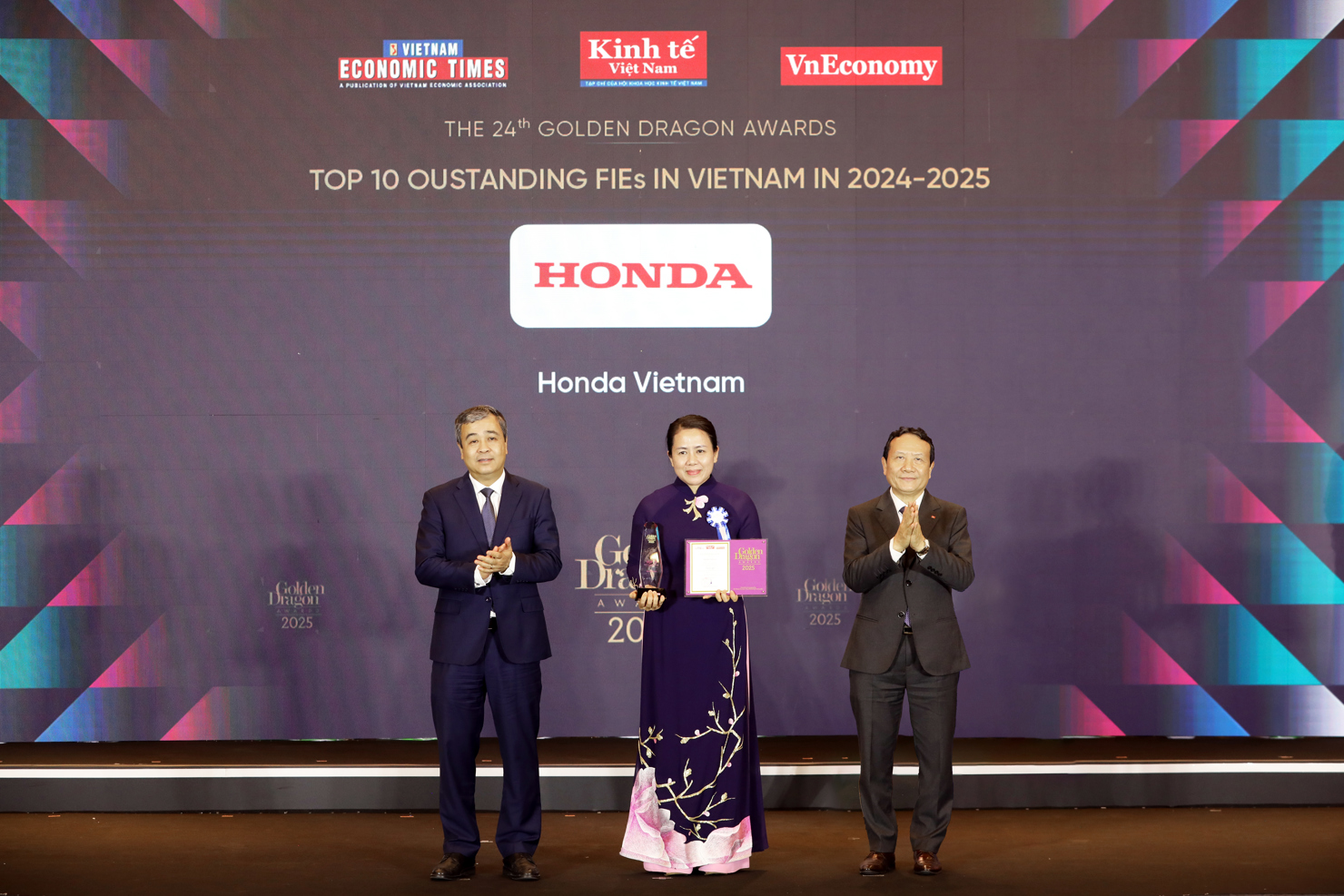 Honda Việt Nam vinh dự nhận giải thưởng Rồng Vàng năm 2025.