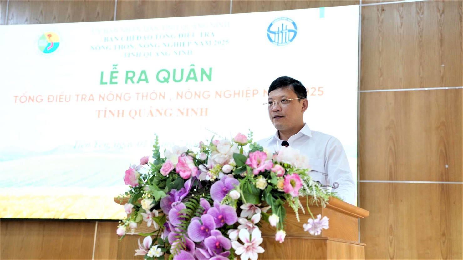Ph&oacute; Chủ tịch UBND tỉnh, Trưởng Ban Chỉ đạo TĐTNN 2025 tỉnh Quảng Ninh Nghi&ecirc;m Xu&acirc;n Cường ph&aacute;t biểu chỉ đạo tại Lễ ra qu&acirc;n.