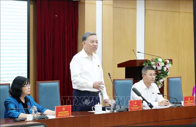 Tổng B&iacute; thư T&ocirc; L&acirc;m ph&aacute;t biểu. Ảnh: Thống Nhất/TTXVN. &nbsp;
