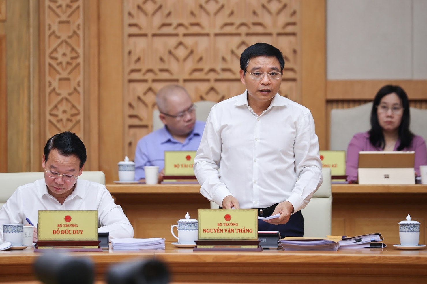 Bộ trưởng Bộ T&agrave;i ch&iacute;nh khẳng định&nbsp;tăng trưởng kinh tế đạt kết quả cao nhất trong gần 20 năm. Ảnh: VGP