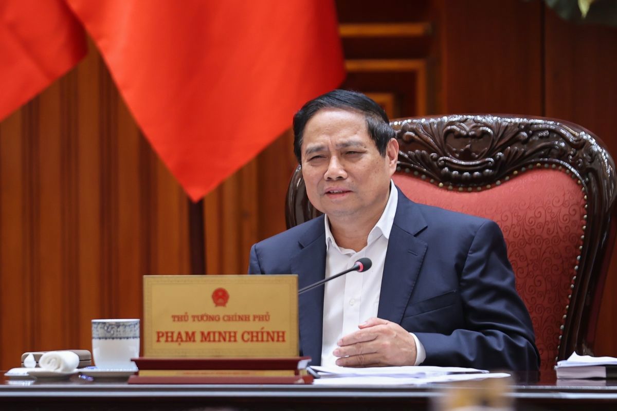 Thủ tướng Phạm Minh Ch&iacute;nh y&ecirc;u cầu cơ quan chủ tr&igrave; khẩn trương ho&agrave;n thiện c&aacute;c hồ sơ để tr&igrave;nh cấp c&oacute; thẩm quyền xem x&eacute;t nội dung sửa đổi, bổ sung Luật Quy hoạch. Ảnh: VGP