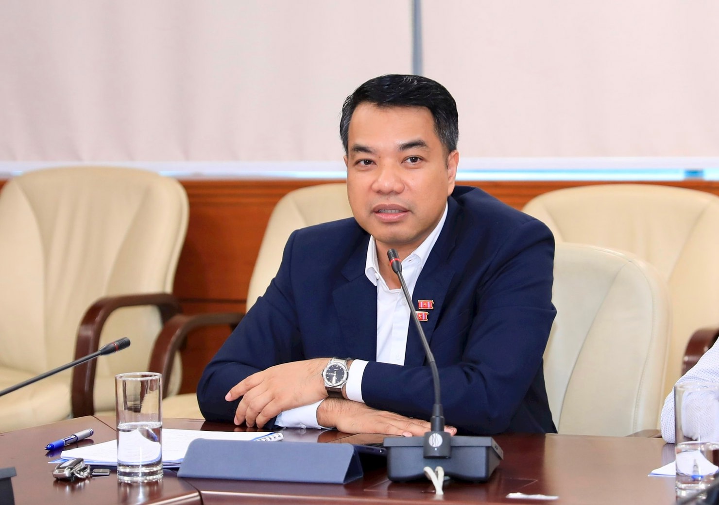 Ông Mạc Quốc Anh - Phó Chủ tịch kiêm Tổng Thư ký Hiệp hội Doanh nghiệp nhỏ và vừa TP. Hà Nội. Ảnh: Quang Thái.