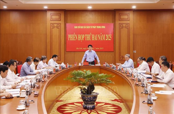 Phiên họp thứ hai Ban Chỉ đạo Cải cách tư pháp Trung ương.