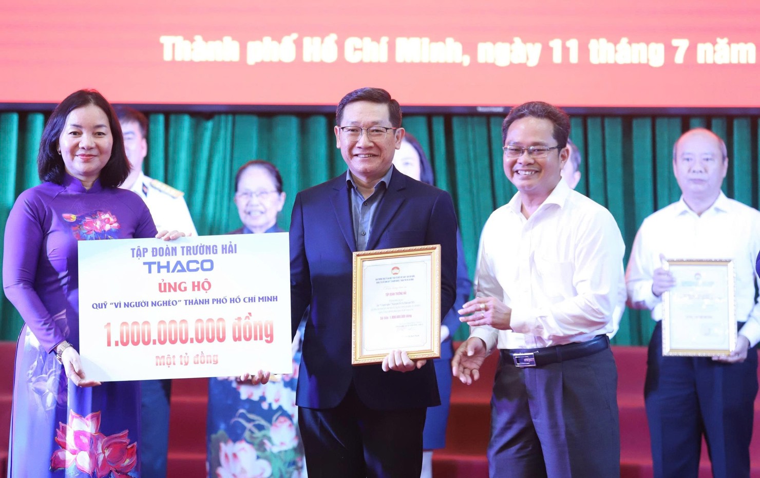 Tập đo&agrave;n Trường Hải (Thaco) ủng hộ 1 tỷ đồng