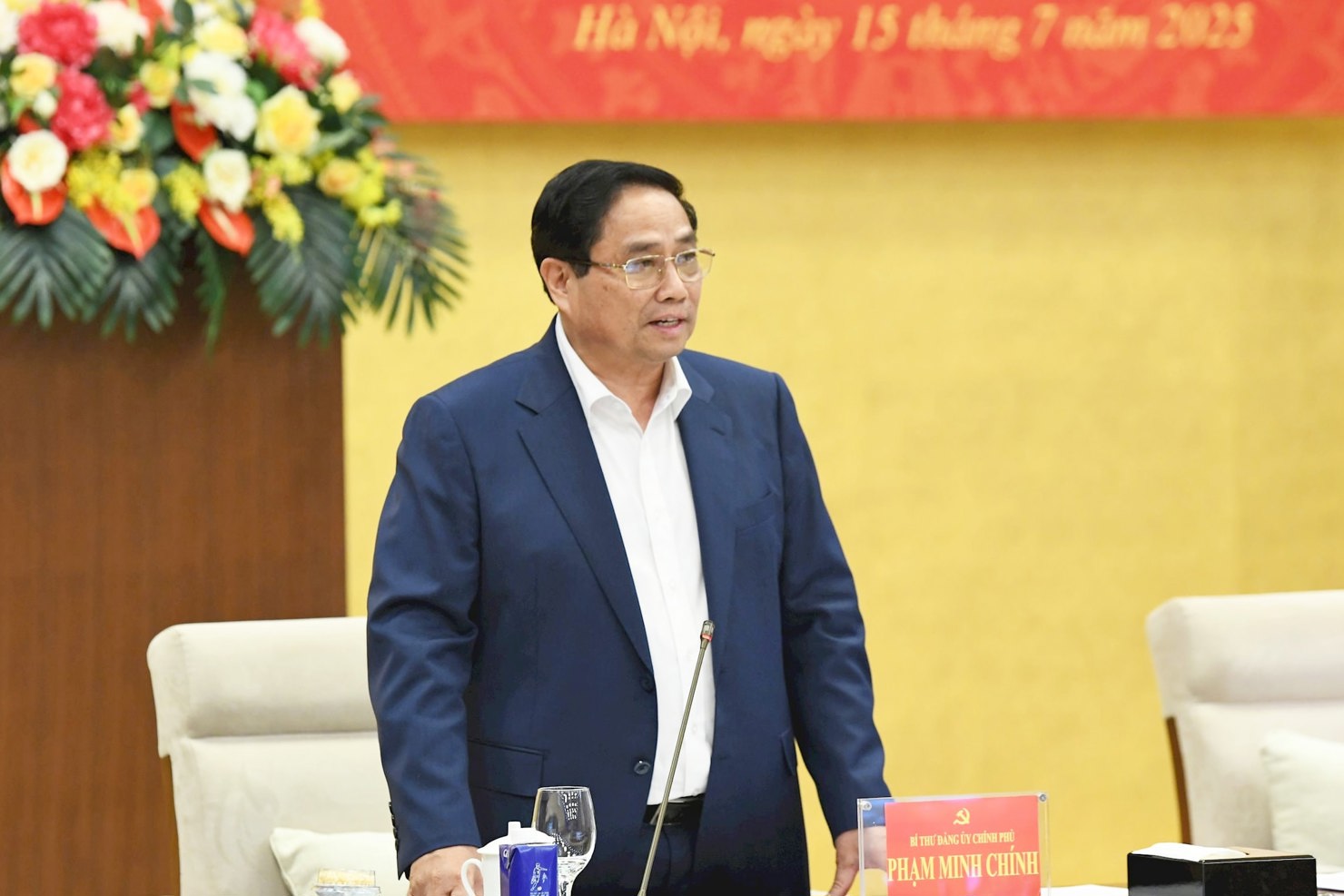 Thủ tướng Phạm Minh Chính phát biểu khai mạc hội nghị. Ảnh: Lâm Hiển