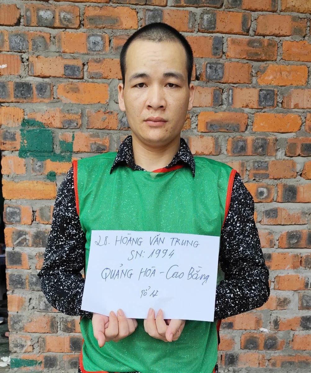 Đối tượng cầm đầu Hoàng Văn Trung. Ảnh: Công an Điện Biên.