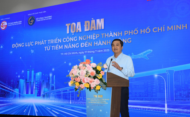 Giám đốc Sở Công Thương TP. Hồ Chí Minh Bùi Tá Hoàng Vũ phát biểu tại sự kiện. Ảnh: TL