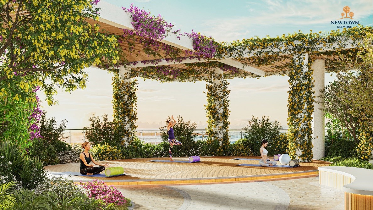 Kh&ocirc;ng gian sống tại Newtown Diamond ph&ugrave; hợp với nhu cầu nghỉ dưỡng v&agrave; chăm s&oacute;c sức khoẻ của chủ nh&acirc;n th&agrave;nh đạt.&nbsp;Ảnh: BRG