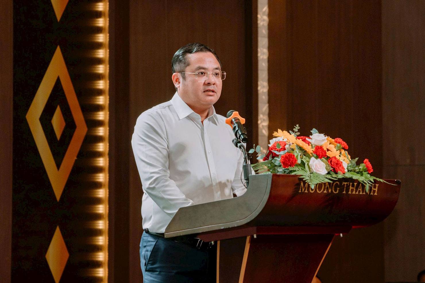 Ông Phùng Quang Hiệp - Chủ tịch Hội đồng Thành viên Tập đoàn Hoá chất Việt Nam phát biểu tại Hội nghị.