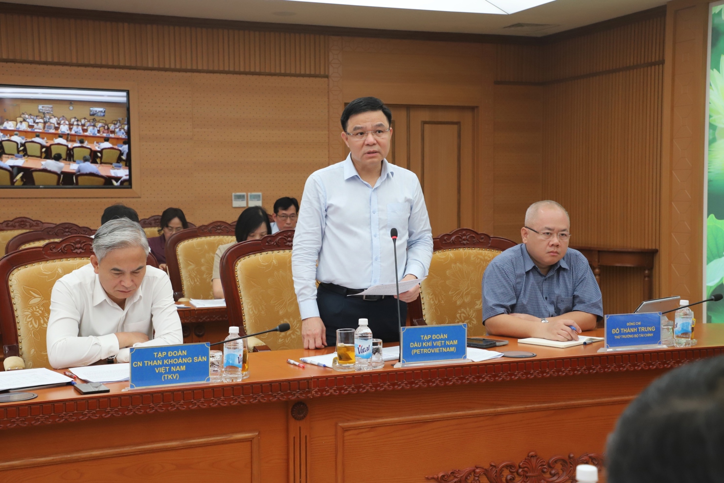 Ông Lê Mạnh Hùng - Chủ tịch Tập đoàn Công nghiệp - Năng lượng quốc gia Việt Nam (PVN) phát biểu.