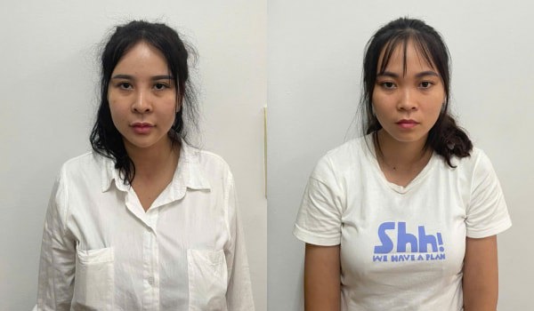 Hai đối tượng Quách Thị Thu và Quách Thị Thu Hằng. Ảnh: Công an tỉnh Lào Cai.