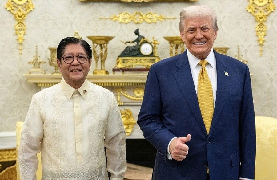 Tổng thống Mỹ Donald Trump v&agrave; Tổng thống Philippines Ferdinand Marcos Jr. tại Nh&agrave; Trắng. Ảnh: Nh&agrave; Trắng. &nbsp;