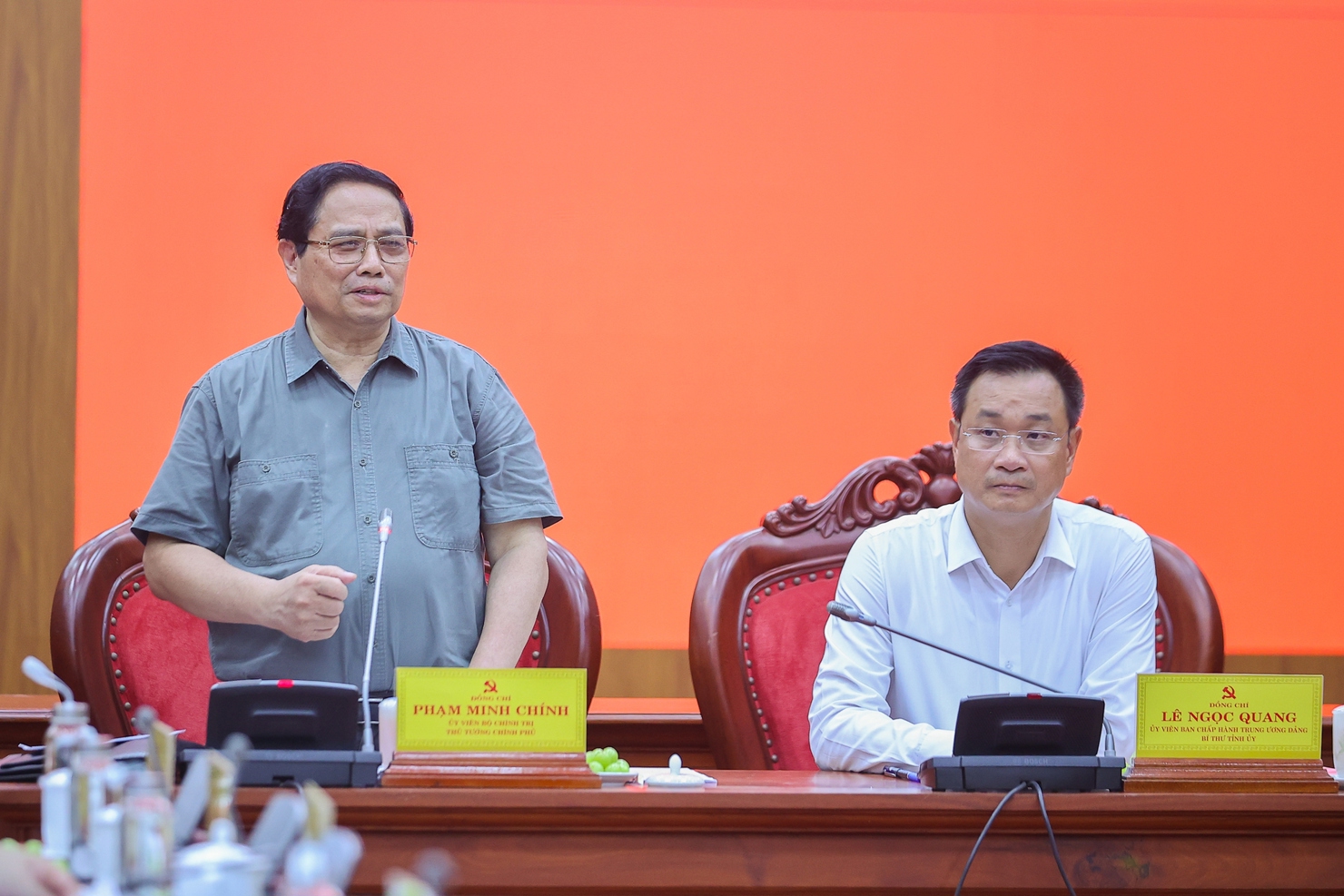 Thủ tướng đề nghị Quảng Trị đẩy mạnh chuyển dịch cơ cấu kinh tế gắn với đổi mới mô hình tăng trưởng. Ảnh: VGP