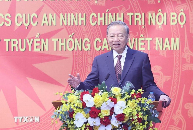 Tổng B&iacute; thư T&ocirc; L&acirc;m ph&aacute;t biểu. Ảnh: Thống Nhất/TTXVN. &nbsp;