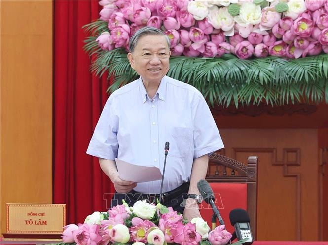 Tổng Bí thư Tô Lâm phát biểu. Ảnh: Thống Nhất/TTXVN. 