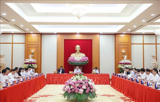 Quang cảnh buổi làm việc. Ảnh: Thống Nhất/TTXVN. 