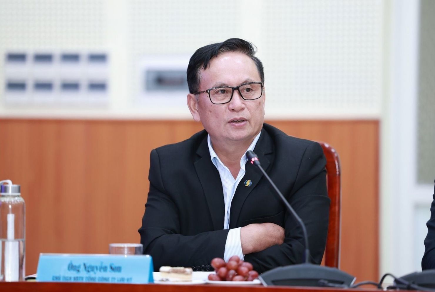 Ông Nguyễn Sơn - Chủ tịch Hội đồng thành viên Tổng Công ty Lưu ký và Bù trừ Chứng khoán Việt Nam (VSDC)