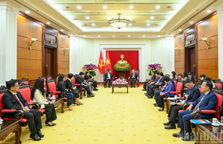Quang cảnh cuộc tiếp tại trụ sở Trung ương Đảng. (Ảnh: DUY LINH). &nbsp;