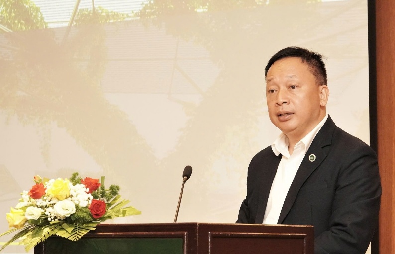 Ông Vũ Chí Dũng, Trưởng Ban Pháp chế - Đối ngoại, Ủy ban CKNN phát biểu khai mạc Hội thảo.