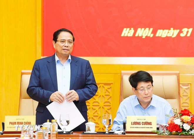Thủ tướng Phạm Minh Chính phát biểu. Ảnh: TTXVN. 