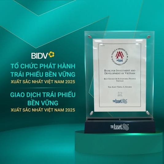 BIDV nhận các giải thưởng uy tín về phát triển bền vững