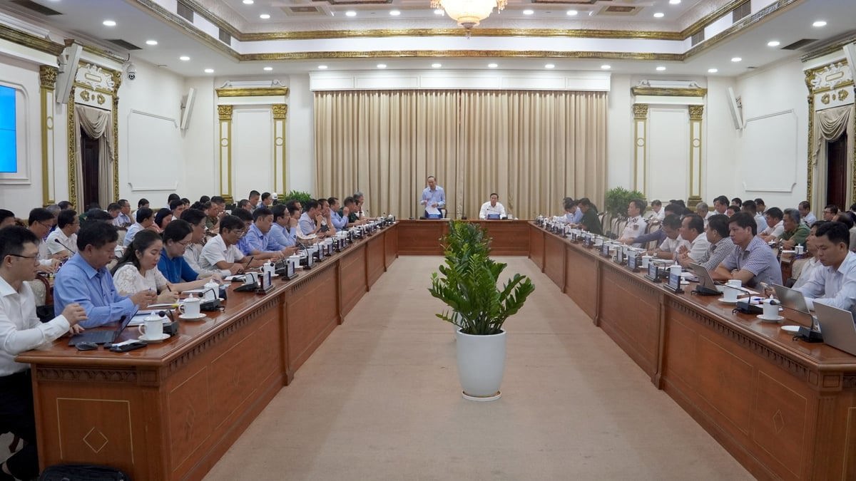 Phó Chủ tịch Thường trực UBND TP. Hồ Chí Minh Nguyễn Văn Thọ và Thứ trưởng Bộ Nông nghiệp và Môi trường chủ trì buổi làm việc