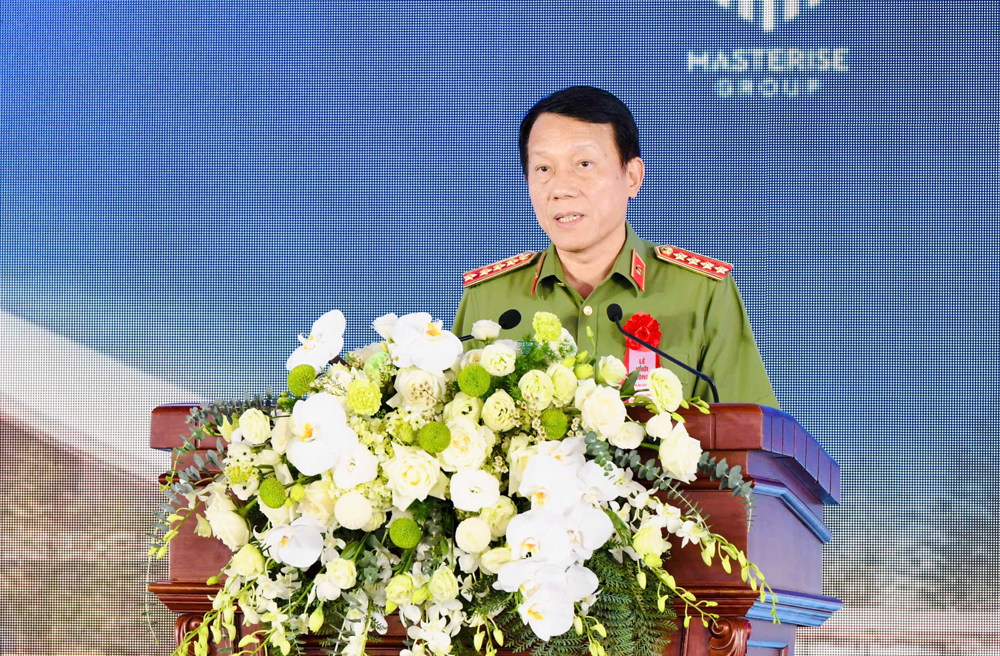 Đại tướng Lương Tam Quang - Bộ trưởng Bộ Công an phát biểu tại buổi lễ.
