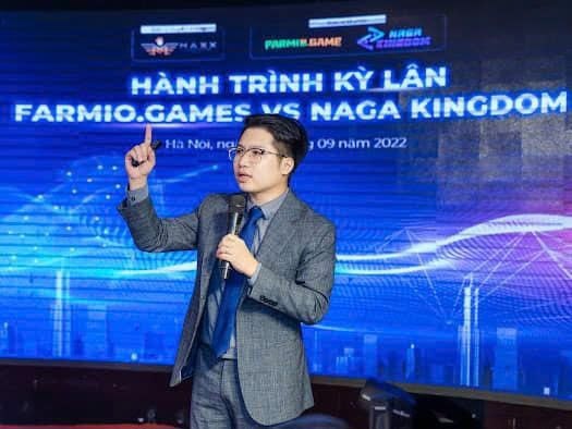 Đặng Quốc Thắng tại buổi giới thiệu dự &aacute;n Naga Kingdom.&nbsp;Ảnh: C&ocirc;ng an TP. H&agrave; Nội.