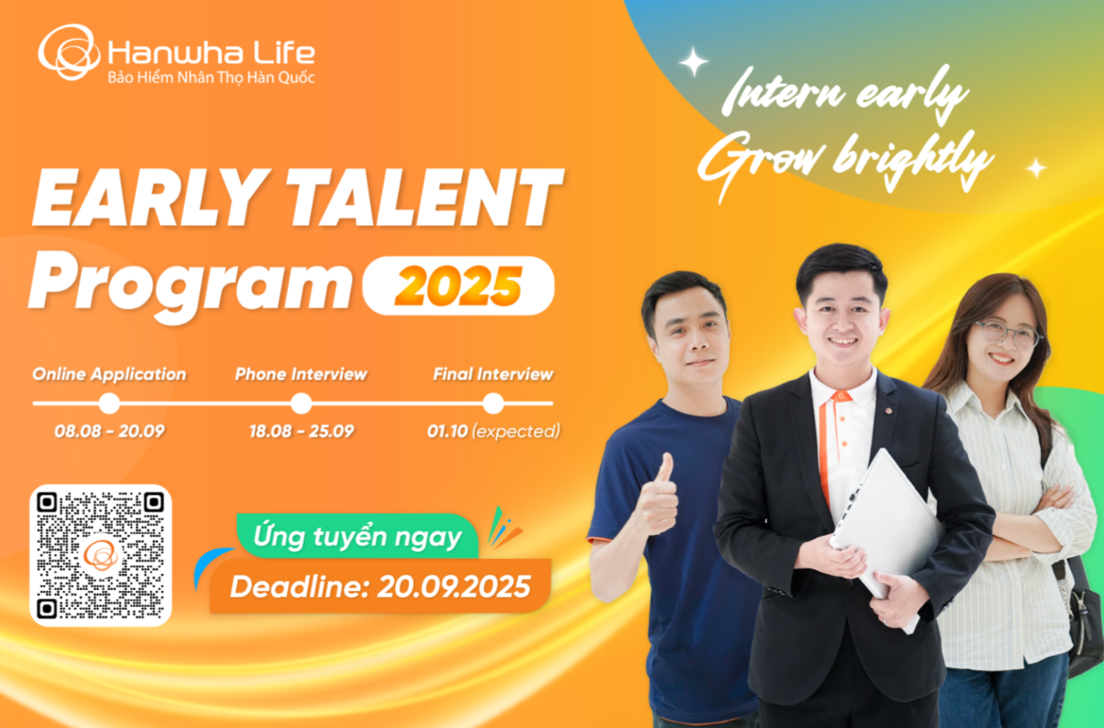 Chi tiết chương trình Early Talent Program” 2025 truy cập tại https://tinyurl.com/yr5633zz.