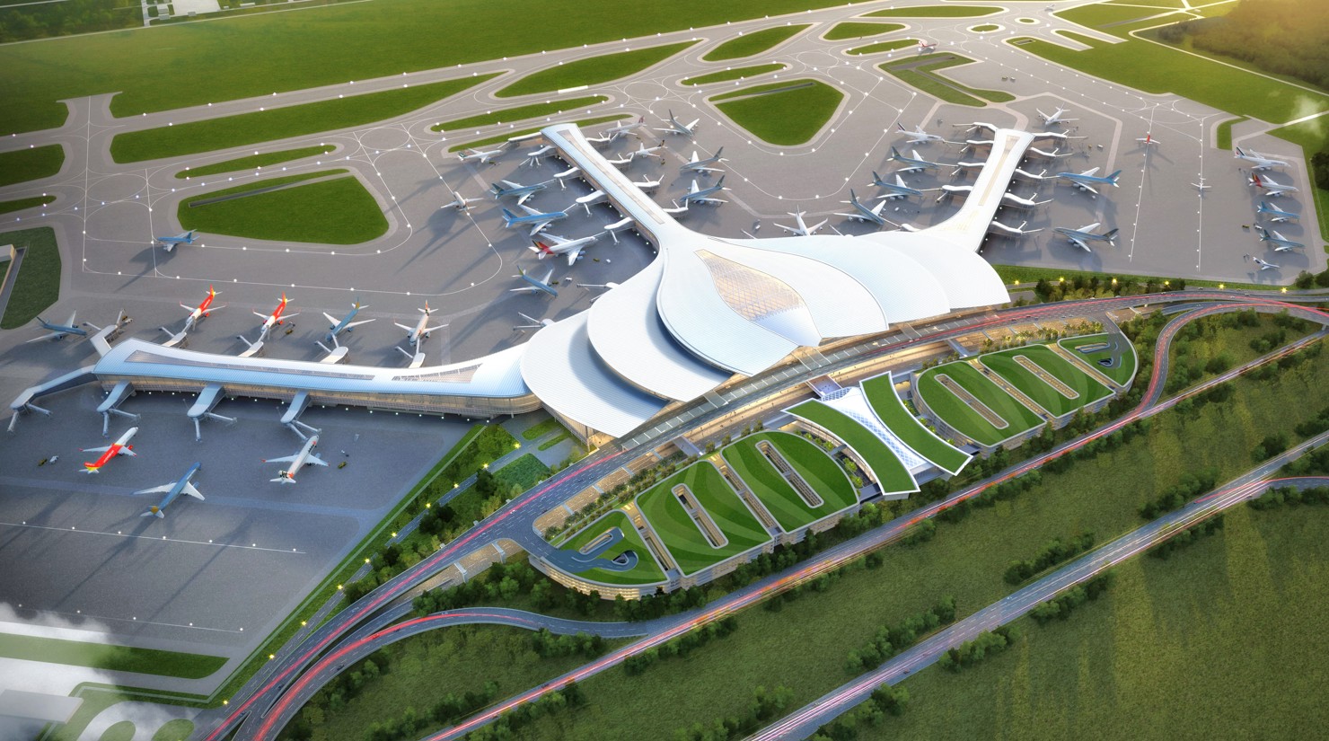 Phối cảnh sân bay Long Thành. Ảnh: ACV
