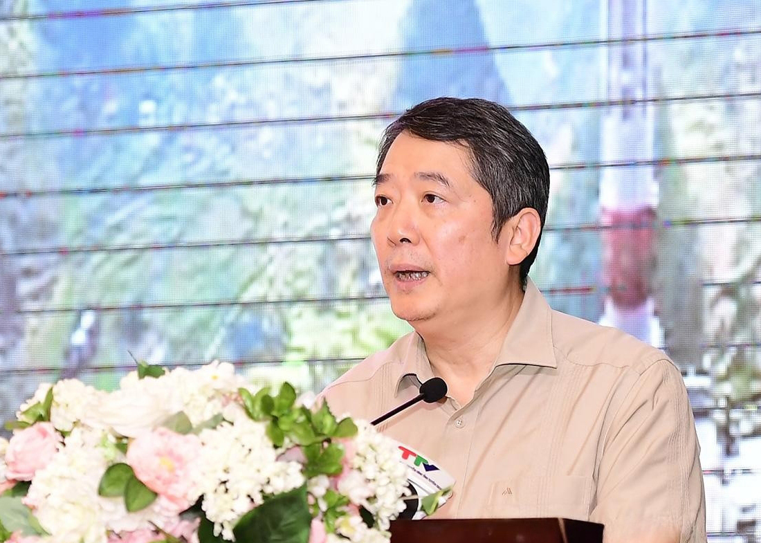 Thứ trưởng Bộ Tài chính Cao Anh Tuấn phát biểu tại buổi làm việc.