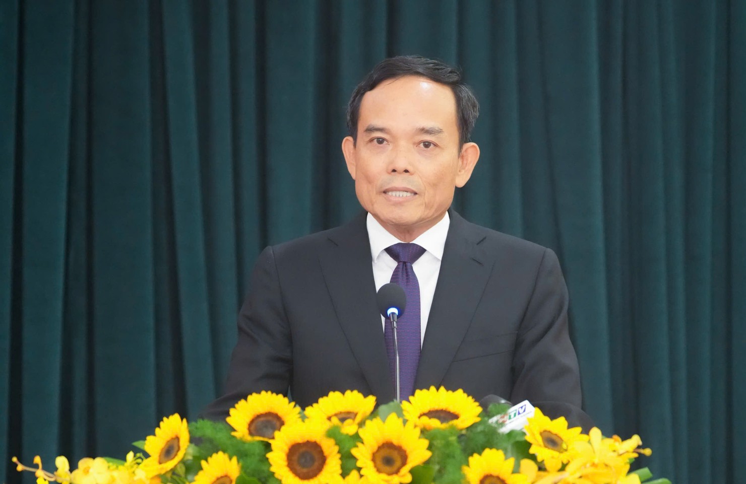 Tân Bí thư Thành ủy TP. Hồ Chí Minh Trần Lưu Quang phát biểu. Ảnh: Phạm Thọ