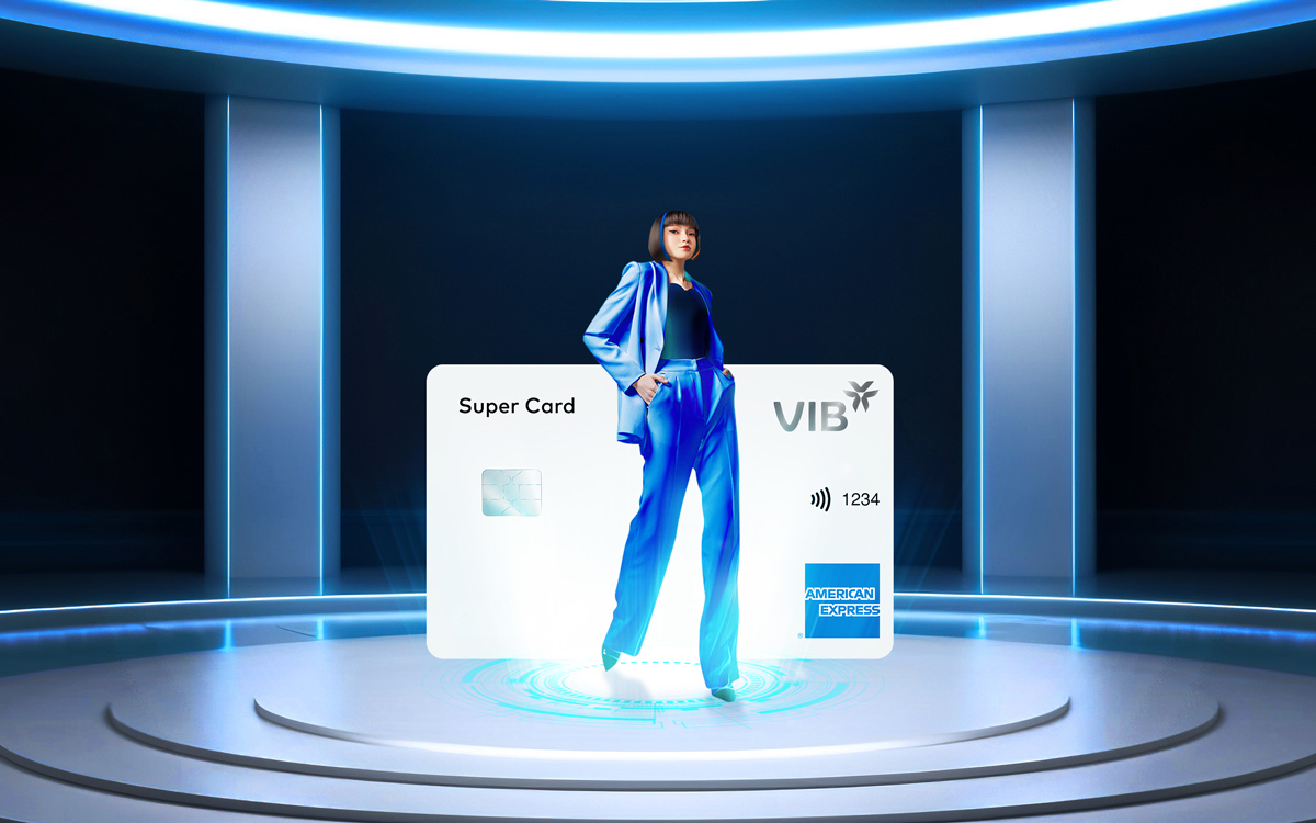 VIB ứng dụng công nghệ thực tế tăng cường (AR) vào thẻ tín dụng. Ảnh: VIB
